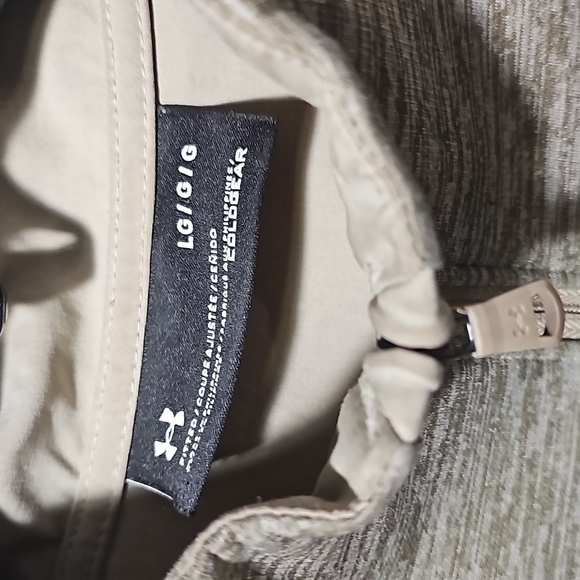 Under Armour Storm Beige Long‎ Sleeve 1/2  Zip Pullover Size Large - Picture 4 of 6